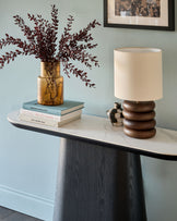 Manhattan white ceramic console table