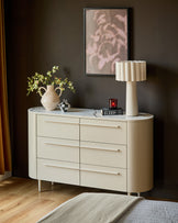 Manhattan natural ceramic chest of drawers