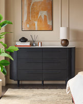 Manhattan white ceramic chest of drawers