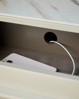 Manhattan natural ceramic 2 drawer bedside table