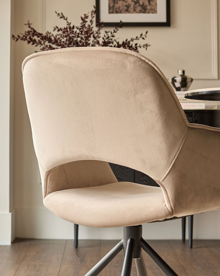 Marlow champagne velvet dining chair - set of 2