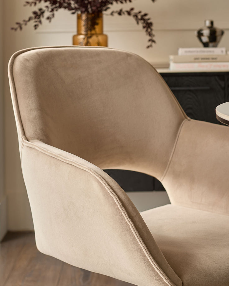 Marlow champagne velvet dining chair - set of 2