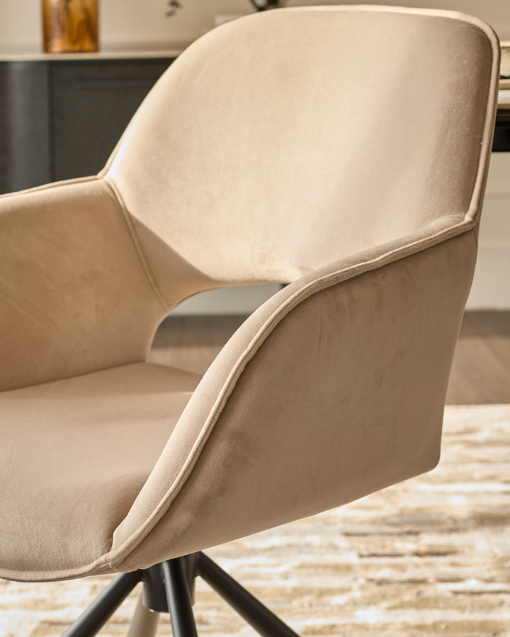 Marlow champagne velvet dining chair - set of 2