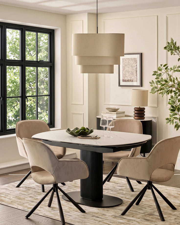 Marlow champagne velvet dining chair - set of 2