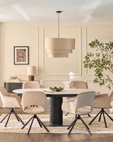 Marlow champagne velvet dining chair - set of 2