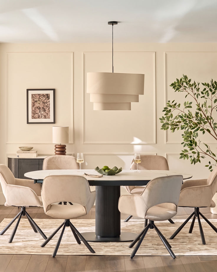 Marlow champagne velvet dining chair - set of 2