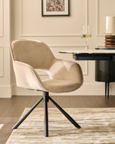 Marlow champagne velvet dining chair - set of 2