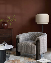 Miles dark chocolate mixed material occasional chair