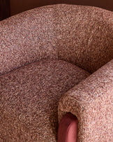 Miles toffee red mixed material occasional chair