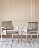 Minori natural garden dining armchairs