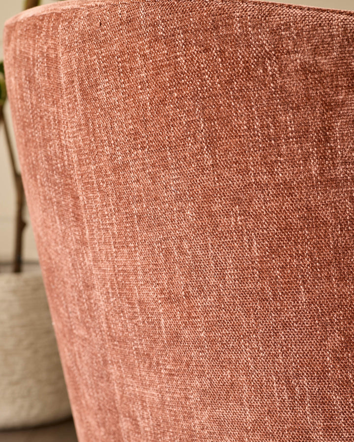 Natalia apricot chenille swivel occasional chair