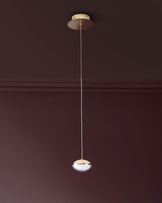 Nina soft gold with clear glass LED adjustable single pendant