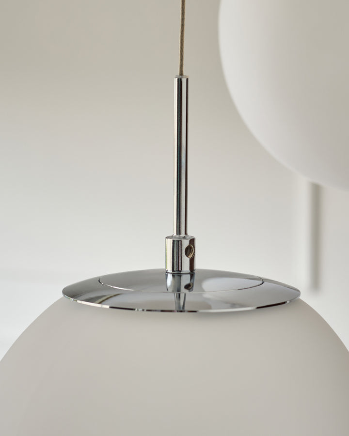 Orla white glass 8 bulb pendant light