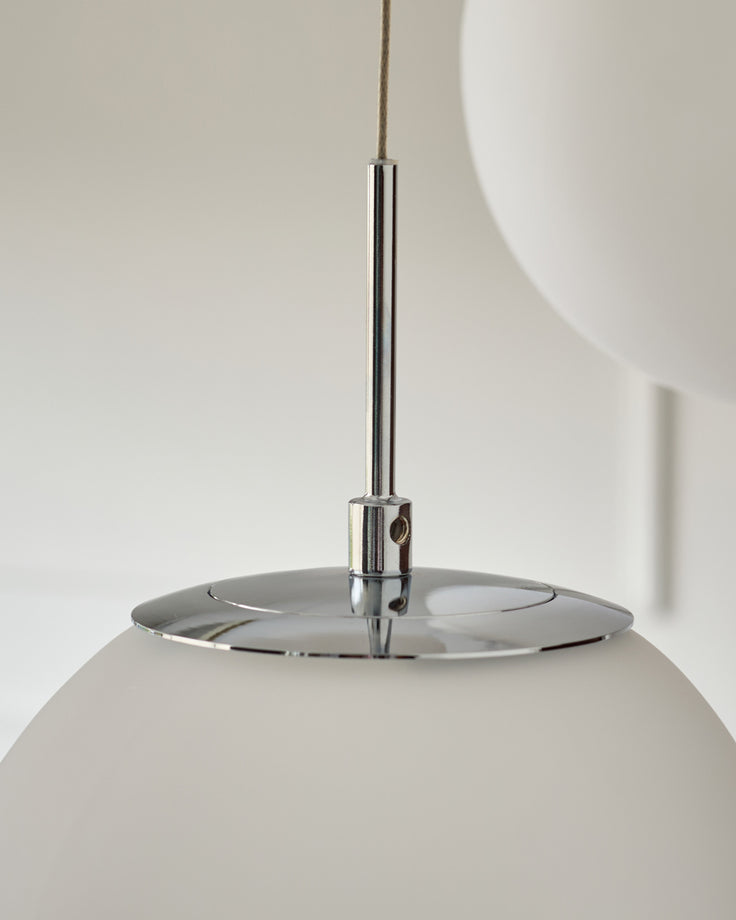 Orla white glass 8 bulb pendant light