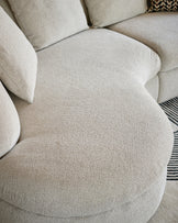 Ottilie natural fabric small left hand facing chaise sofa