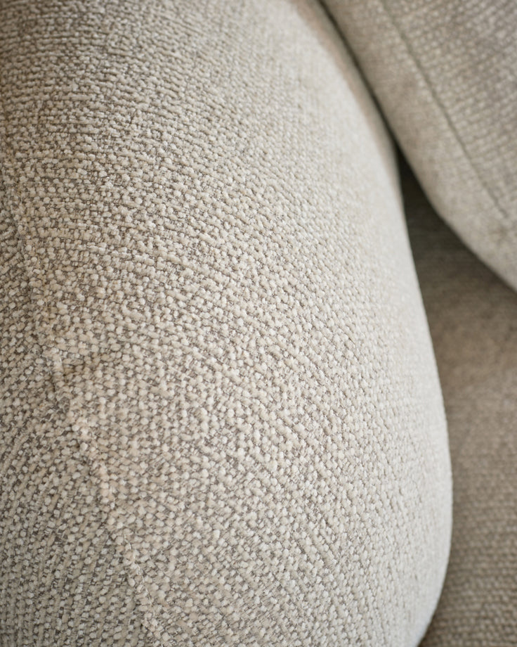 Ottilie natural fabric small left hand facing chaise sofa