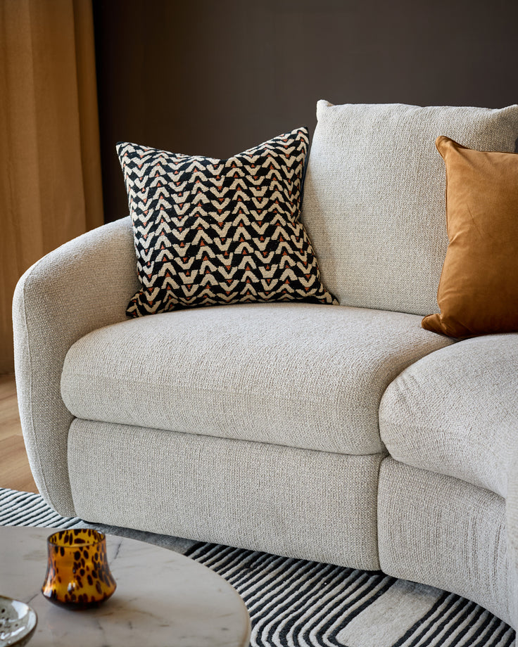 Ottilie natural fabric small right hand facing chaise sofa