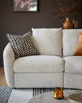 Ottilie natural fabric small right hand facing chaise sofa