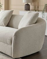 Ottilie natural fabric left hand corner chaise sofa