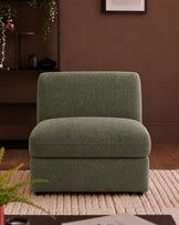 Ottilie olive green fabric sofa module