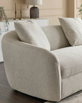 Ottilie natural fabric right hand corner chaise sofa