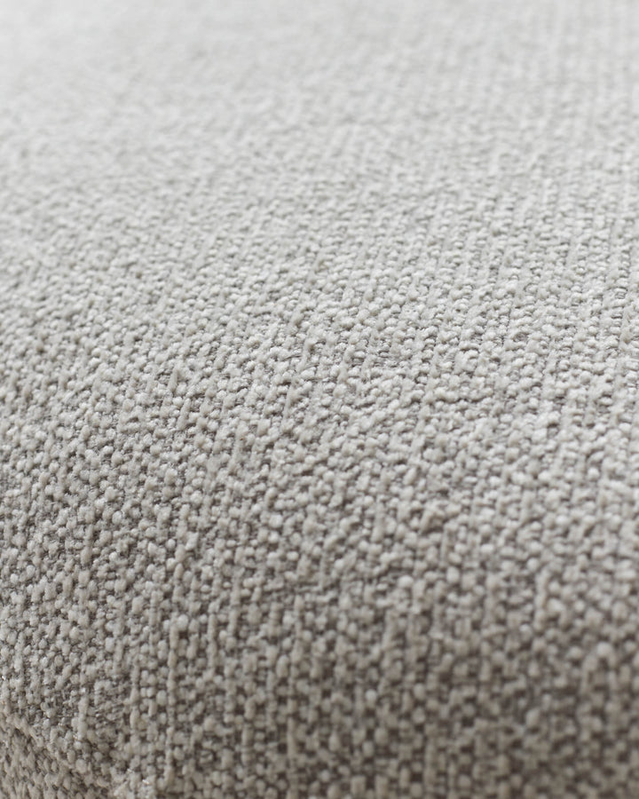 Close-up of natural beige fabric texture on Ottilie right-hand corner chaise sofa, showing woven weave detail.