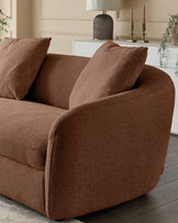 Ottilie apricot chenille left hand corner chaise sofa