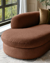 Ottilie apricot chenille left hand corner chaise sofa
