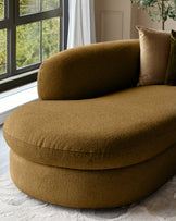 Ottilie ochre chenille left hand corner chaise sofa