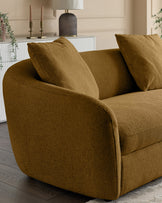 Ottilie ochre chenille right hand corner chaise sofa