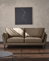 Otto mocha fabric 2 seater sofa