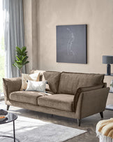 Otto mocha fabric 3 seater sofa