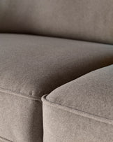 Otto mocha plush fabric 2 seater sofa