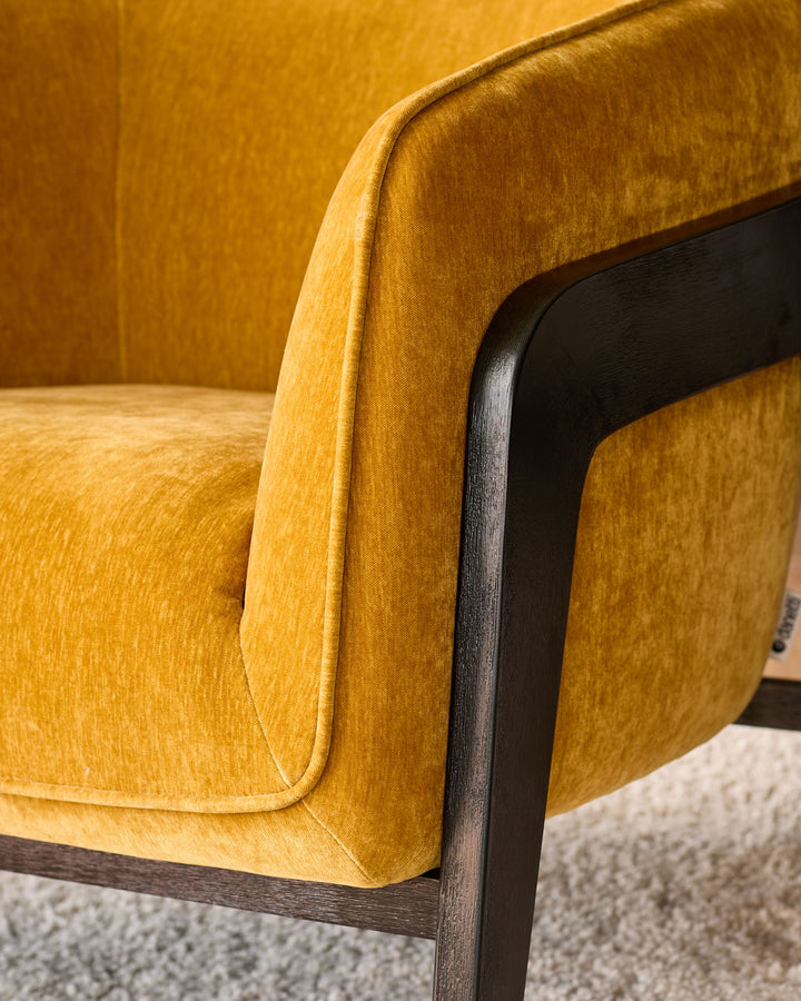 Palmer ochre fabric occasional chair