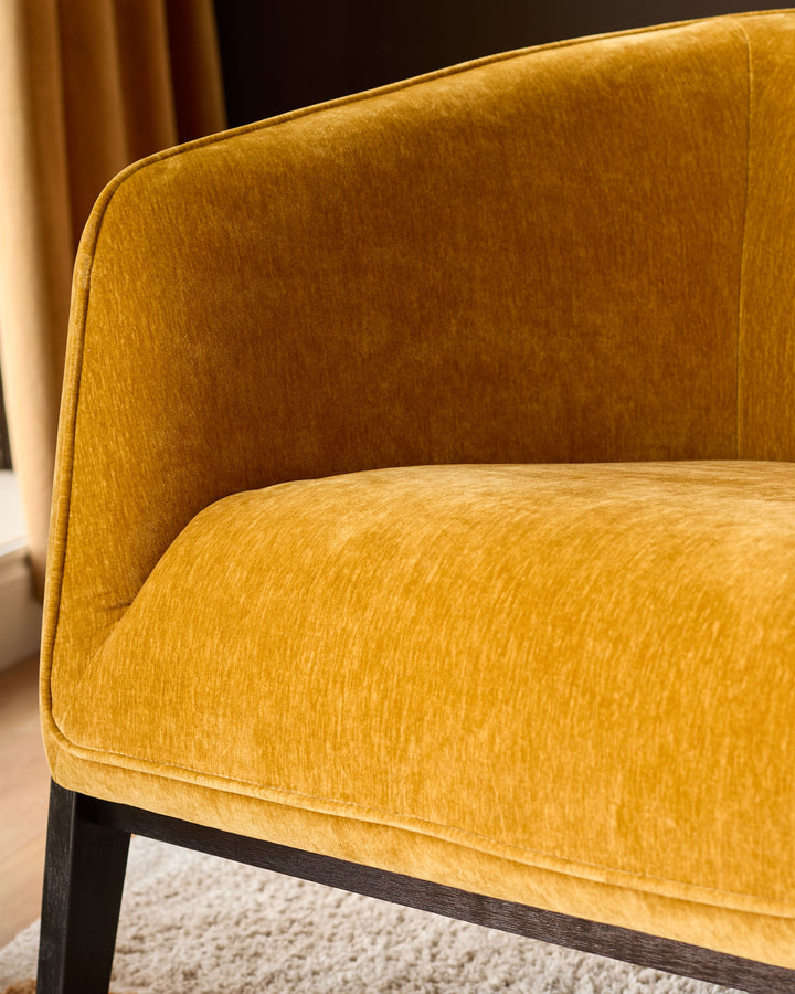 Palmer ochre fabric occasional chair