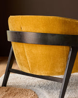 Palmer ochre fabric occasional chair