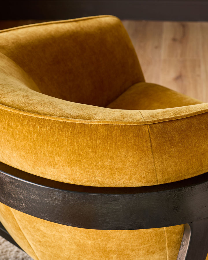 Palmer ochre fabric occasional chair