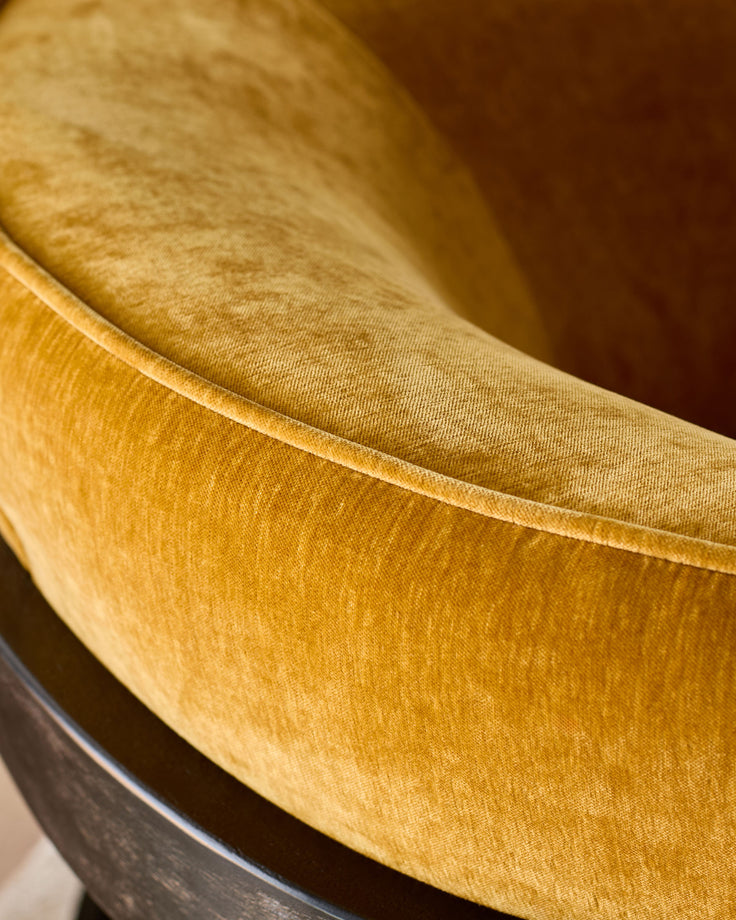 Palmer ochre fabric occasional chair