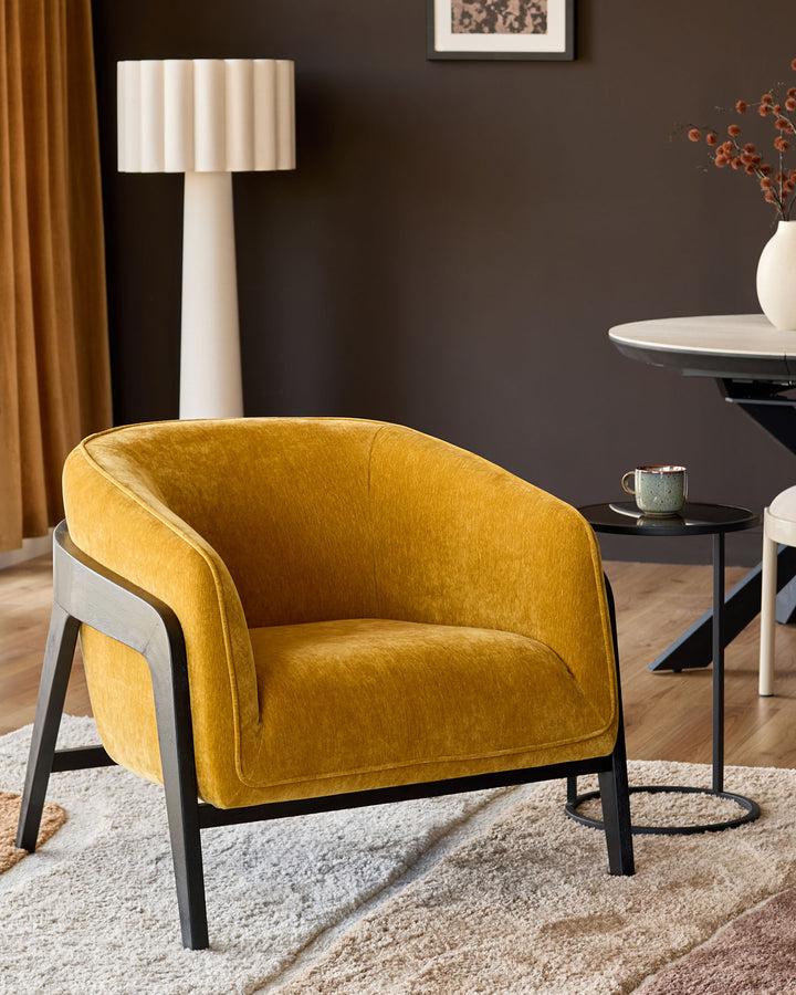 Palmer ochre fabric occasional chair
