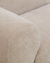 Penny champagne fabric small corner sofa