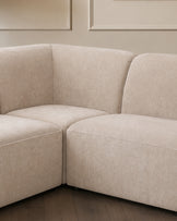 Penny champagne fabric large corner sofa