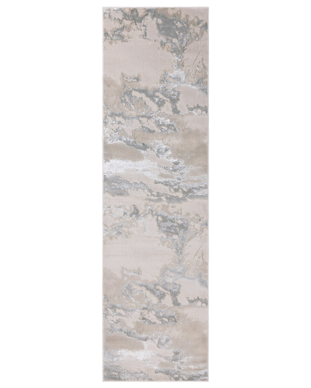 Silver Runner Rug Perla soft silver textured runner rug – Danetti