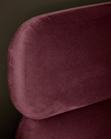 Preston plum velvet double bed