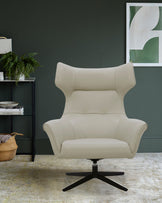 Reign natural grey leather occasional chair