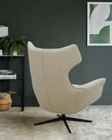Reign natural grey leather occasional chair