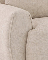 Renato natural chunky weave 3 seater sofa