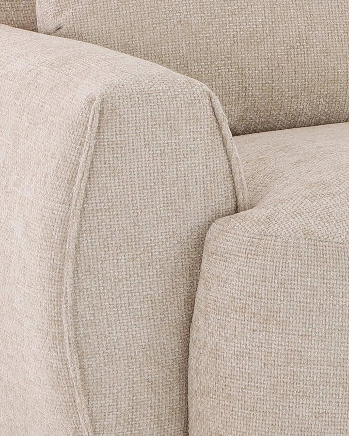 Renato natural chunky weave 3 seater sofa