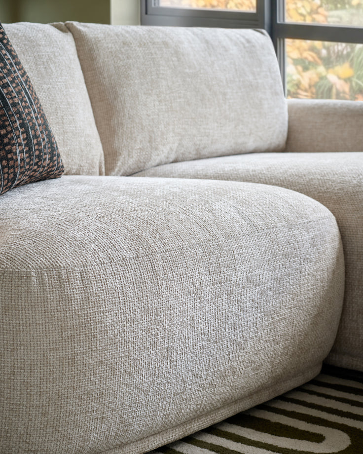 Renato natural chunky weave sofa module