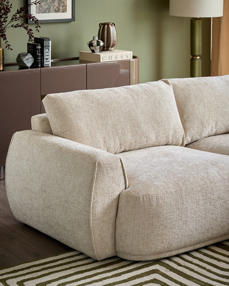 Renato natural chunky weave sofa module