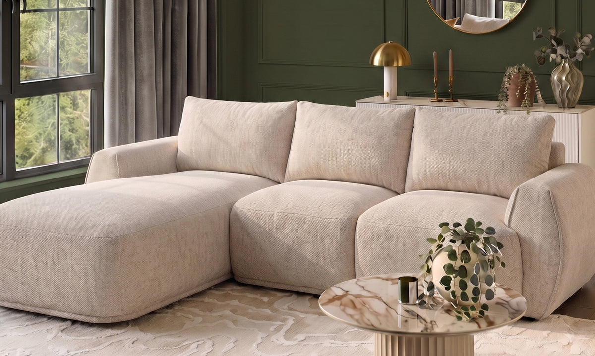 Renato natural chunky weave sofa module